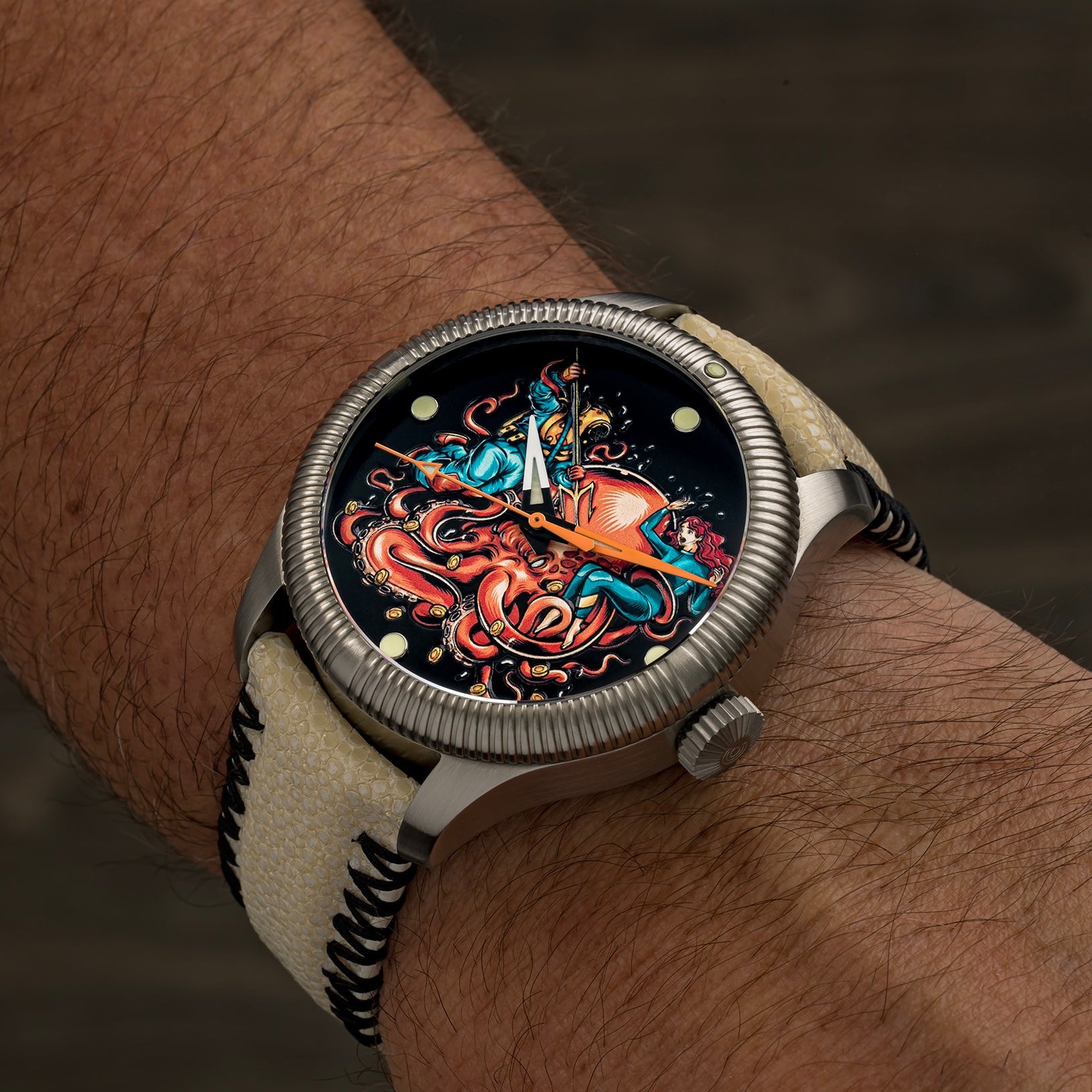 Ocean Crawler - Ceramic - Enamel Dial - Abyssal Duel - Ocean Crawler Watch Co.