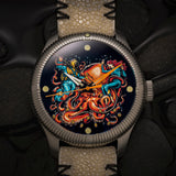 Ocean Crawler - Ceramic - Enamel Dial - Abyssal Duel - Ocean Crawler Watch Co.