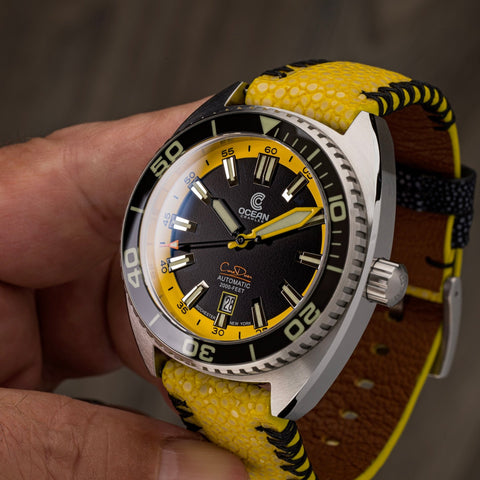 Ocean Crawler Core Diver 2024 - Yellow - Sample - Ocean Crawler Watch Co.