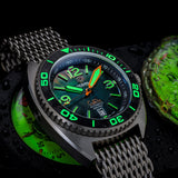 Ocean Crawler Core Diver - Black Mother of Pearl - Carbon Fiber Bezel - Ocean Crawler Watch Co.