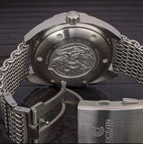 Ocean Crawler Core Diver - Black Mother of Pearl - Carbon Fiber Bezel - Ocean Crawler Watch Co.