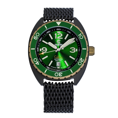 Ocean Crawler Core Diver - Bronze - Green - DLC - Ocean Crawler Watch Co.