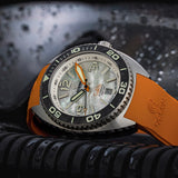 Ocean Crawler Core Diver - White Mother of Pearl - Carbon Fiber Bezel - Ocean Crawler Watch Co.