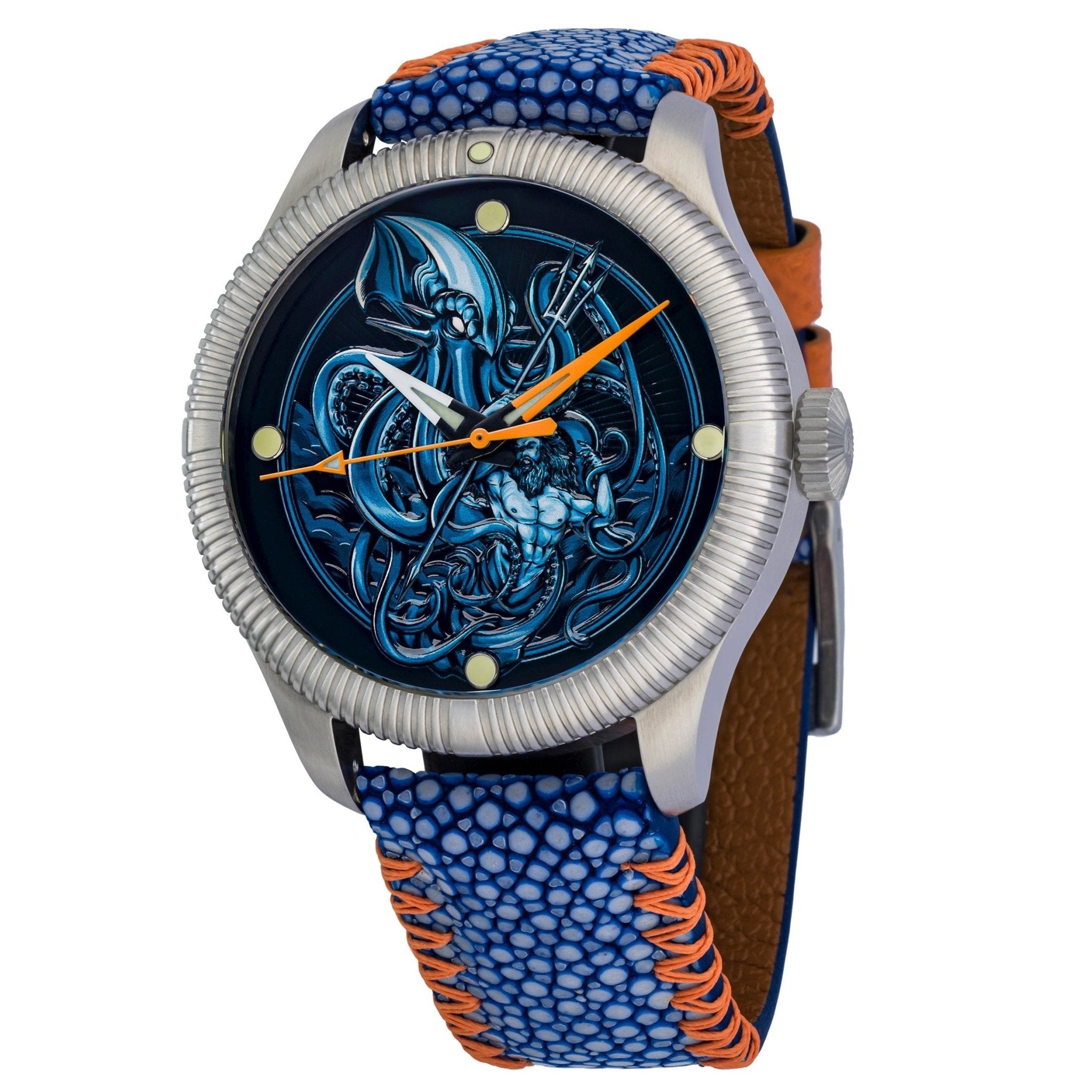 Ocean Crawler Kraken Vs Neptune Ceramic Enamel Dial Le