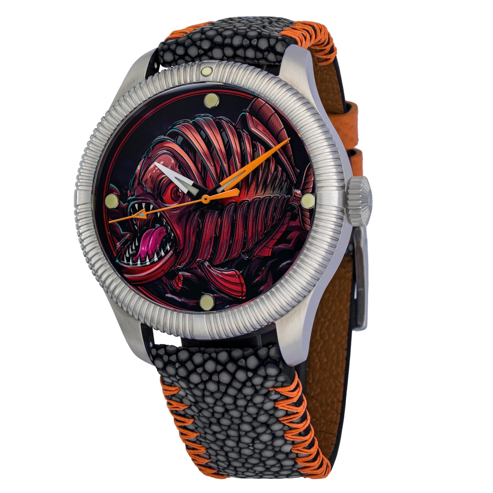 Ocean Crawler Piranha - Ceramic - Enamel Dial - LE - Ocean Crawler Watch Co.