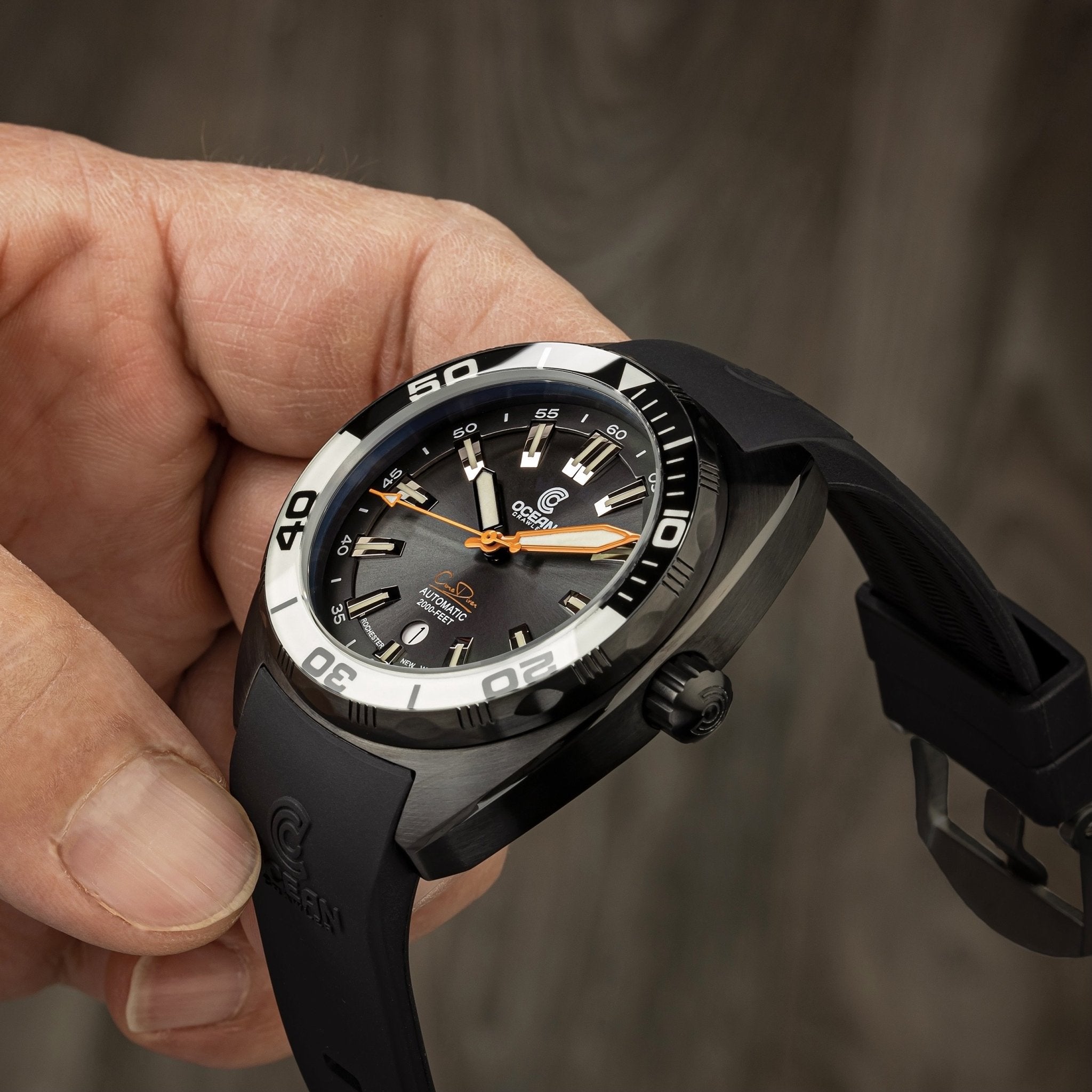 Ocean Crawler Core Diver - Black/White DLC - Preorder - Ocean Crawler Watch Co.