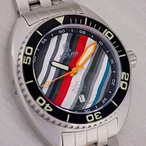 Ocean Crawler Core Diver - Fordite - Unique piece - Apex Racer - Ocean Crawler Watch Co.